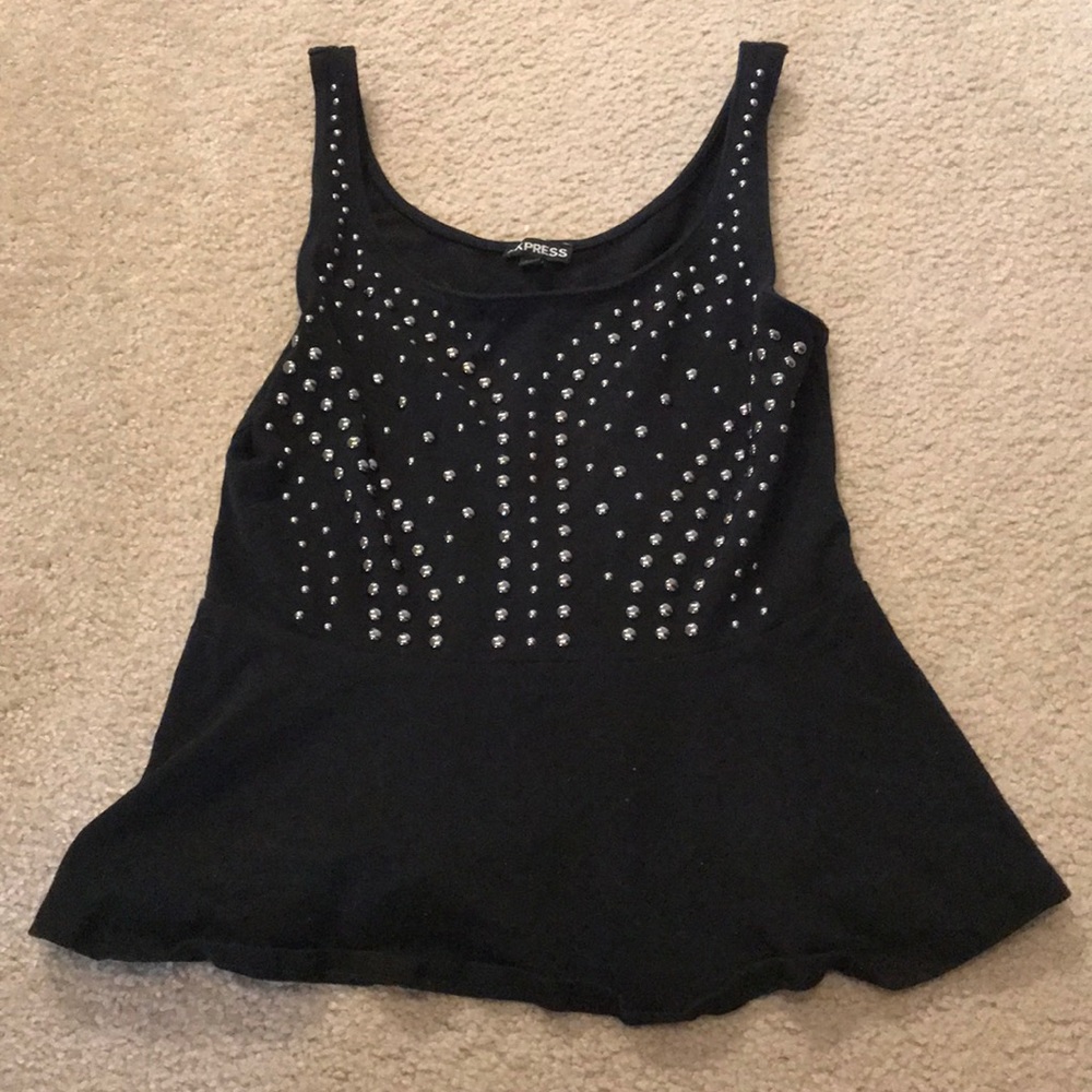 Black peplum shirt